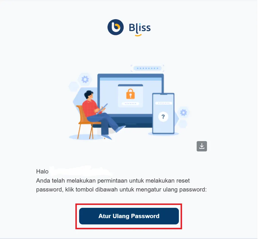 reset password Bliss